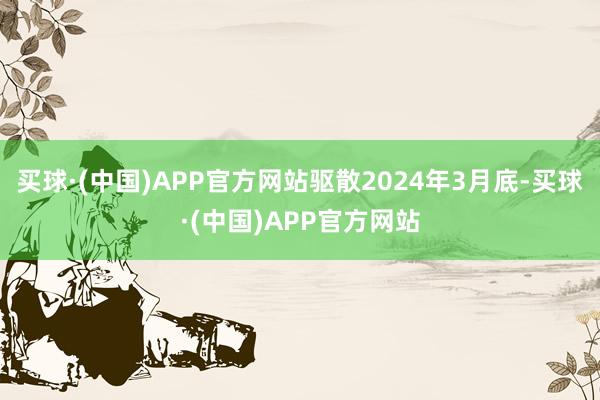 买球·(中国)APP官方网站驱散2024年3月底-买球·(中国)APP官方网站