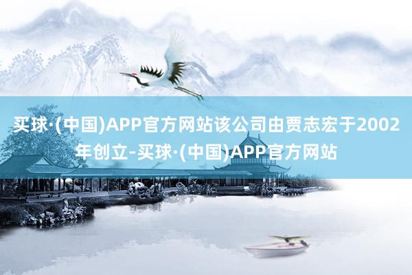 买球·(中国)APP官方网站该公司由贾志宏于2002年创立-买球·(中国)APP官方网站