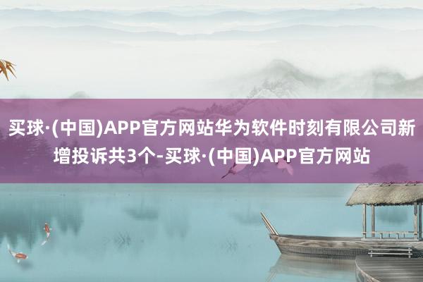 买球·(中国)APP官方网站华为软件时刻有限公司新增投诉共3个-买球·(中国)APP官方网站