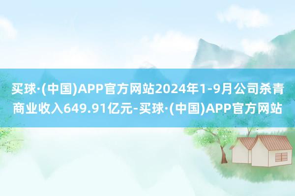 买球·(中国)APP官方网站2024年1-9月公司杀青商业收入649.91亿元-买球·(中国)APP官方网站