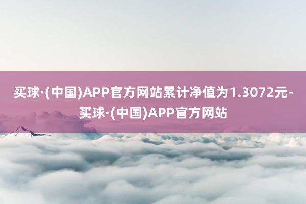 买球·(中国)APP官方网站累计净值为1.3072元-买球·(中国)APP官方网站